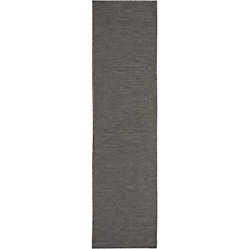 Nourison Selerno Indoor/Outdoor Solid Area Rug - 2'2"x8' - Charcoal