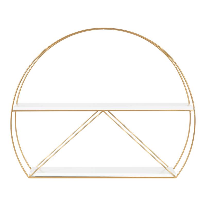 Kate and Laurel Delmar Mid-century Modern Wall Shelf