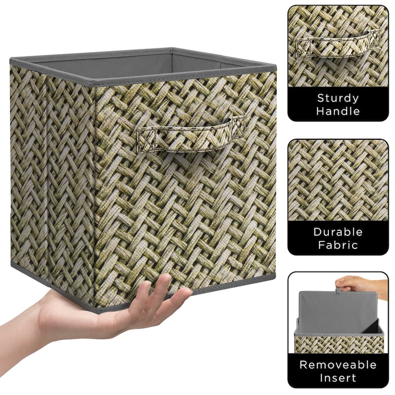 Sorbus 11" Foldable Storage Cube Basket - Single Pack - 10.5" L x 10.5" W x 11" H