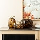 preview thumbnail 11 of 94, Glitzhome Fall Harvest Handblown Glass Pumpkins Set Thanksgiving Table Centerpieces