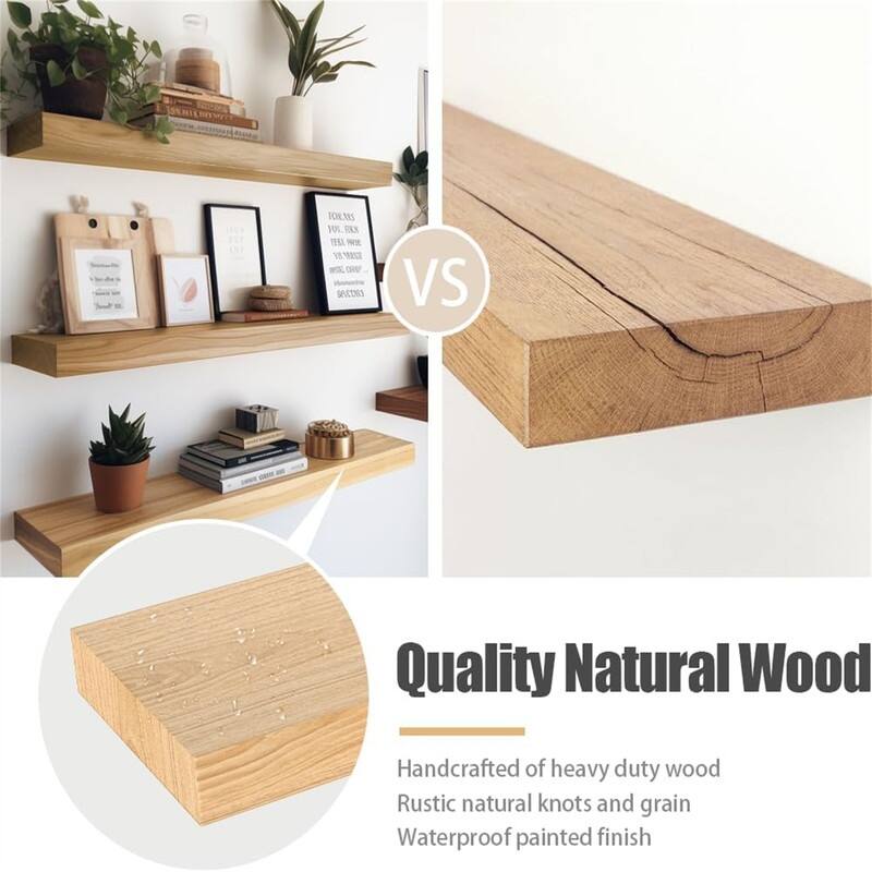 Wooden Wall Shelf for Rustic Decor
