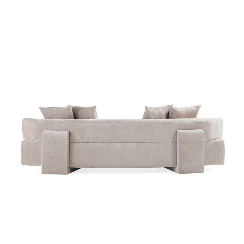 Manhattan Comfort Modern Verandah Chenille 112 Inch XL Sofa