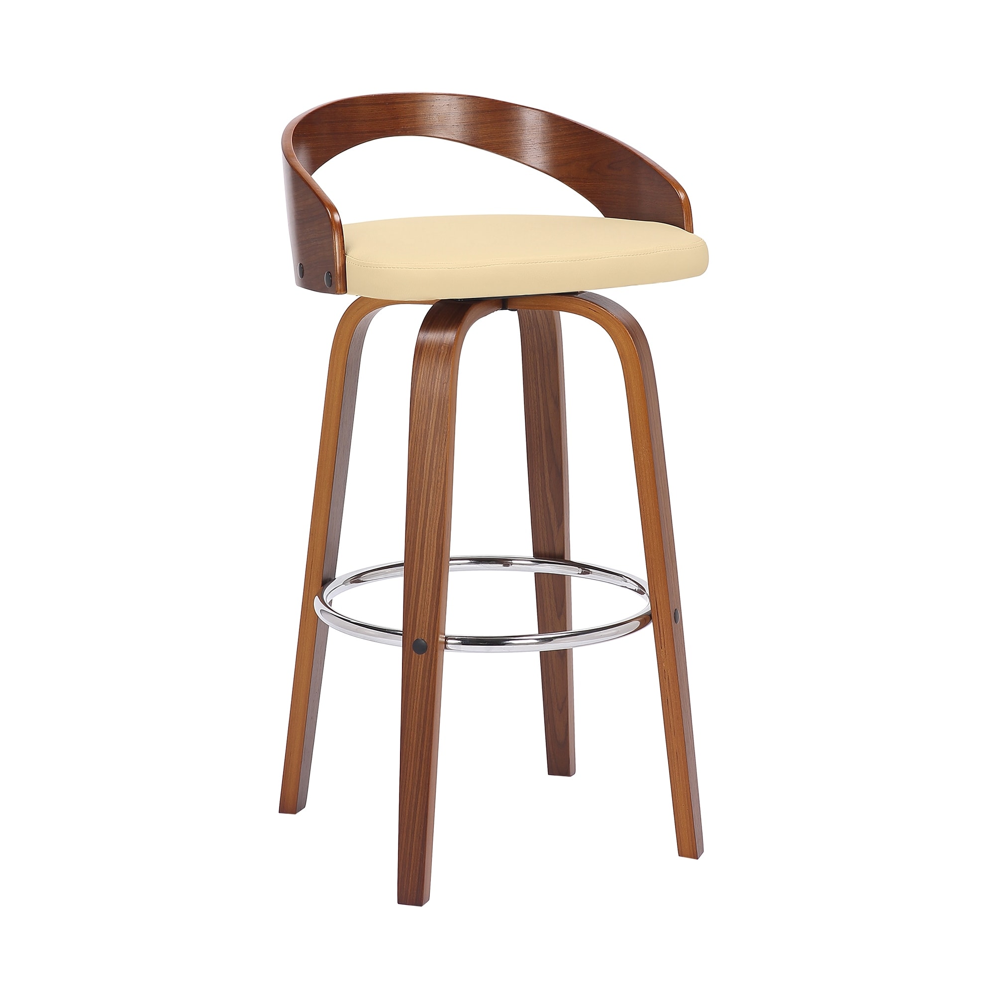 Carson Carrington Solavagen Mid-Century Modern Swivel Counter or Bar Stool