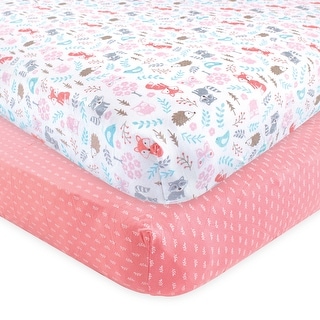 Hudson Baby Infant Boy Cotton Fitted Crib Sheet, Woodland Fox, One Size - Woodland Fox - One Size