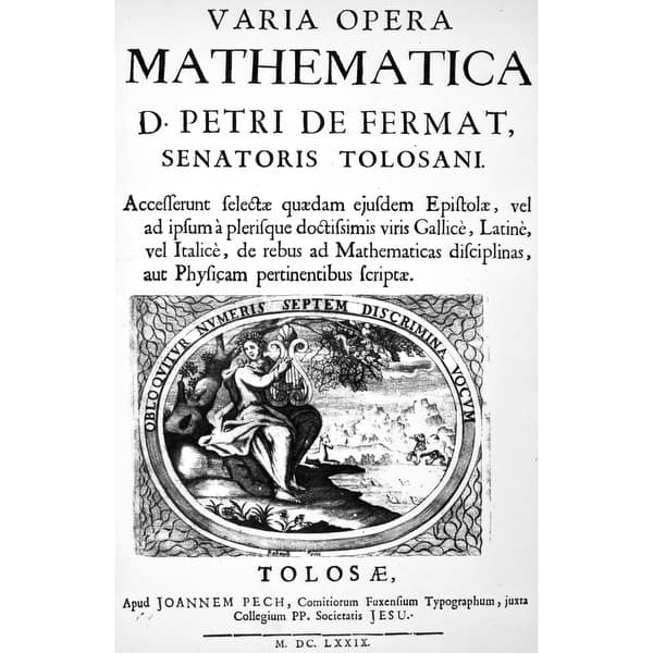 Pierre De Fermat (16011665). /Nfrench Mathematician. TitlePage (First ...
