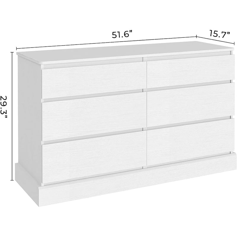 6 Drawer Dresser Chest of Drawers Storage Tower Clothes Organizer