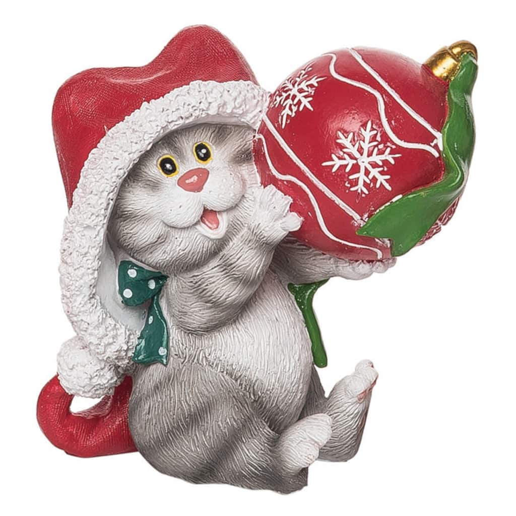 Transpac Resin 5 in. Multicolored Christmas Pet Cuties Figurine
