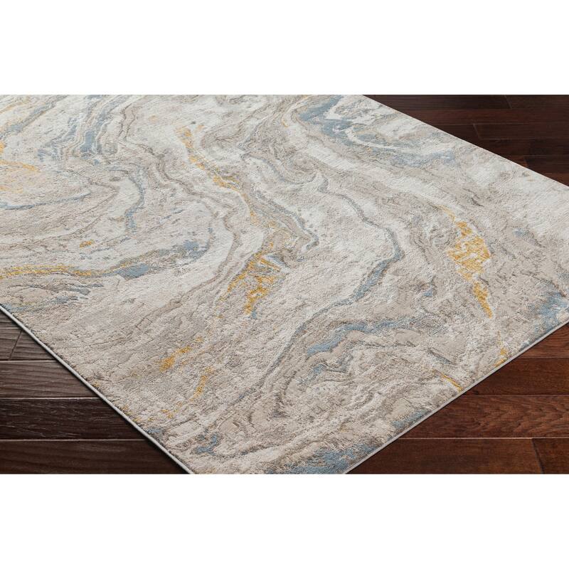 Livabliss Roswell Modern Abstract Swirl Area Rug