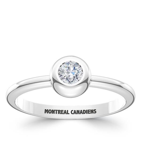 Shop Montreal Canadiens Engraved Sterling Silver Diamond Ring On