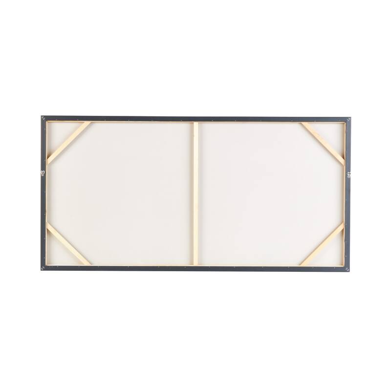 Gold Canvas Melting Drip Abstract Framed Wall Art with Black Frame