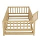 preview thumbnail 73 of 89, Montessori Floor Bed with Fence & Door, Toddler Wood Bed Frame for Kids