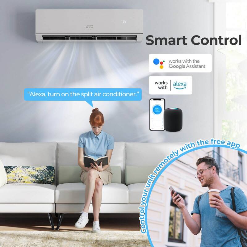 Costway 24000 BTU Mini Split Air Conditioner Heater with 2 Ton Heat - See Details