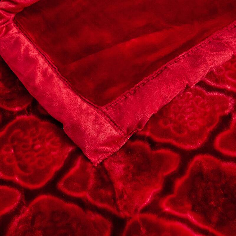 Luxury Heavy Thick Plush Blanket 2 Ply A&B Disign For Winter