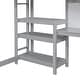 preview thumbnail 24 of 25, Twin Size Wooden Loft Bed with Shelves, Desk and Writing Board, White