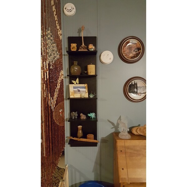 Top Product Reviews For Montclair Chester Wide Column Wall Shelf In Montclair Chester Wide Column Wall Shelf In Black Grain Finish
