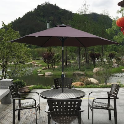 Outdoor Umbrella,Outdoor Canopy for Patio,Metal Fram, Chocolate
