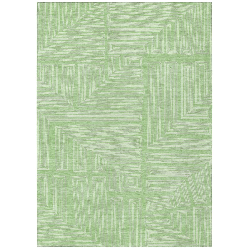 Machine Washable Indoor/ Outdoor Contemporary Stack Chantille Rug