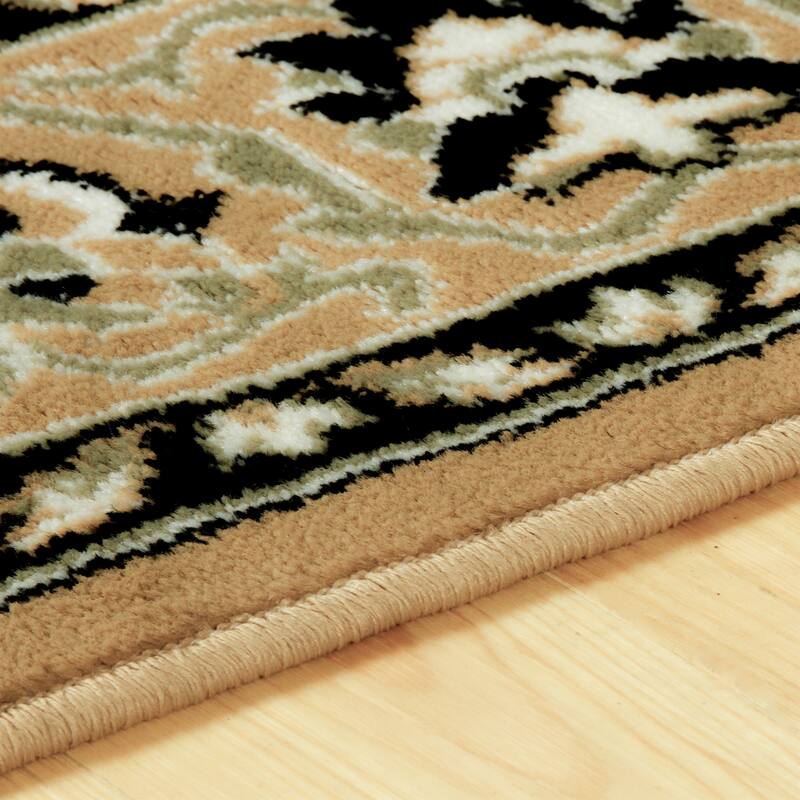 Superior Traditional Oriental Floral Medallion Indoor Area Rug