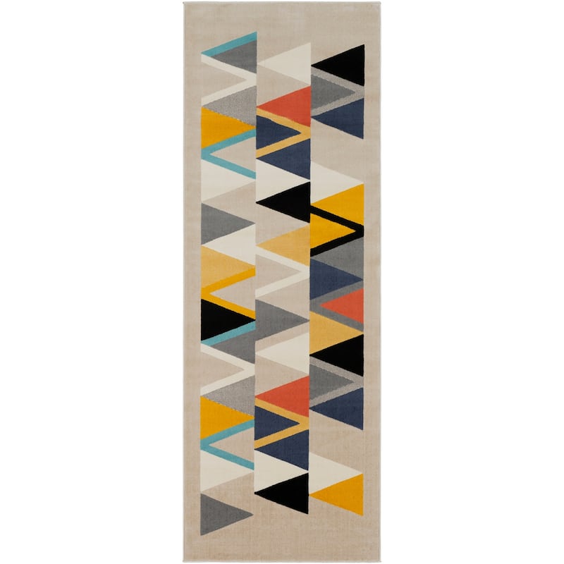 Livabliss Modern & Contemporary City Geometric Area Rug - 2'8" x 7'3" - Multi-Color