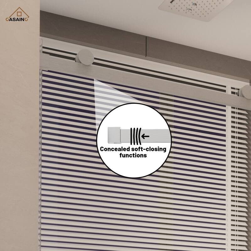 CASAINC 60 in. W x 76 in. H Sliding Frameless Shower Door with SGCC Certification