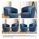 preview thumbnail 35 of 56, 2 Set Faux Leather Club Swivel Barrel Accent Chair