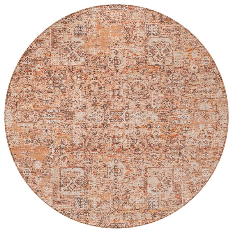 HomeRoots Floral Transitional Rectangle Outdoor Rug