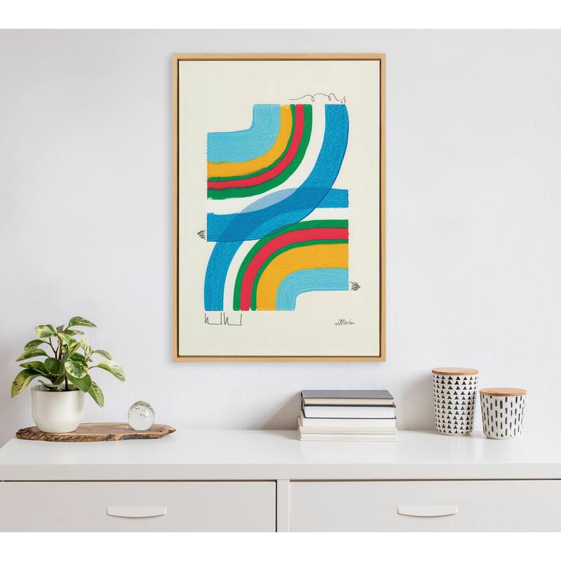 Kate and Laurel Sylvie Plan For Myself Framed Canvas by Amber Vittoria