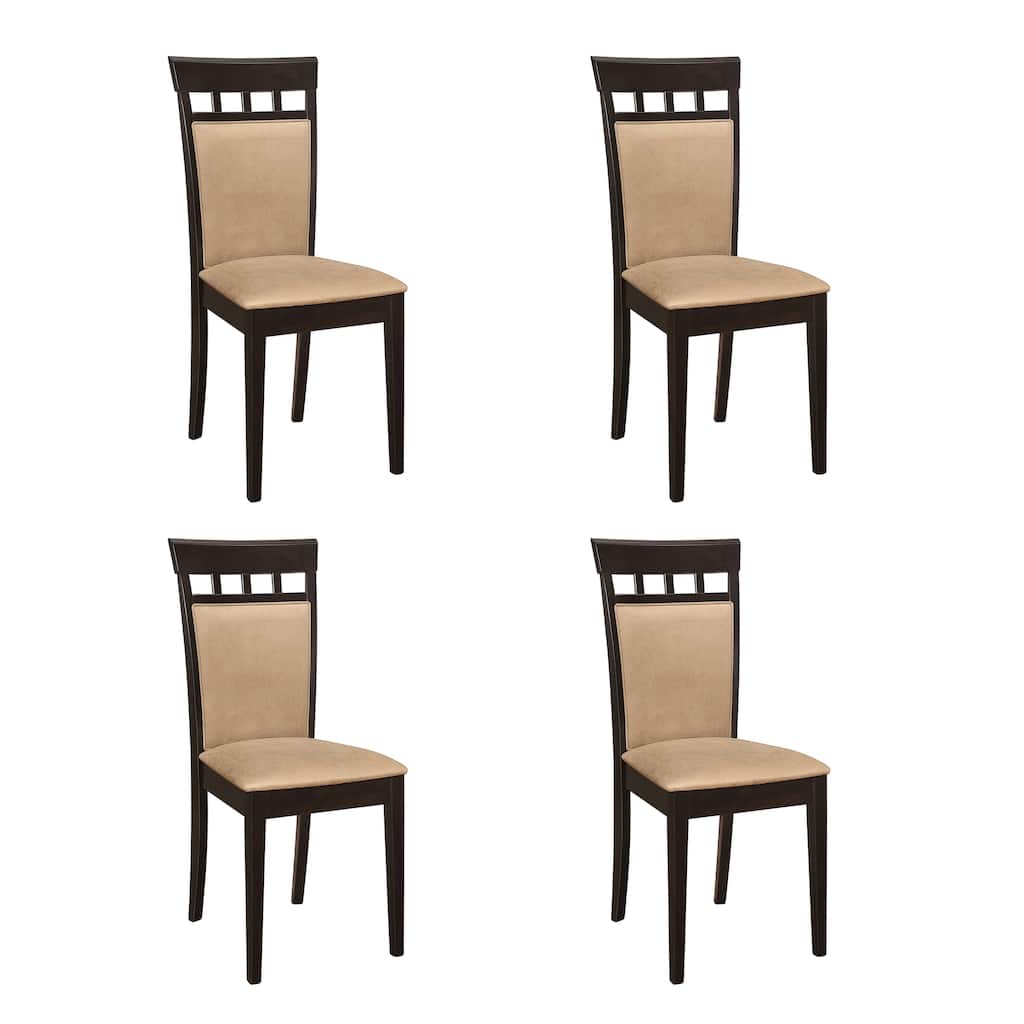 Alencon Beige and Cappuccino Upholstered Dining Chairs (Set of 4)