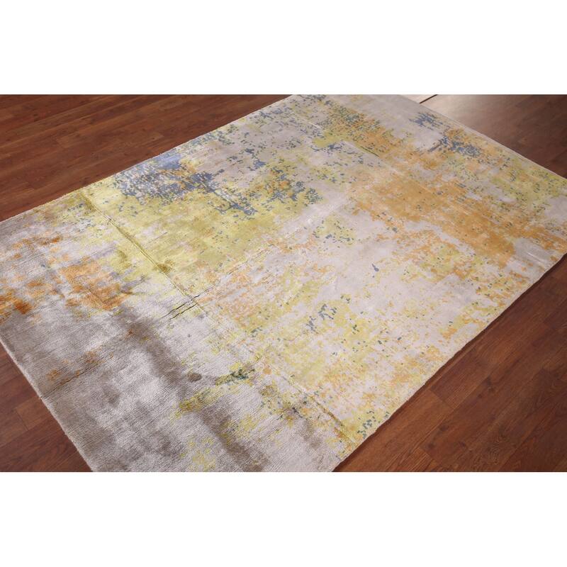 Multicolor Abstract Modern Accent Rug Hand-Knotted Wool Carpet - 4'5" X 6'5"