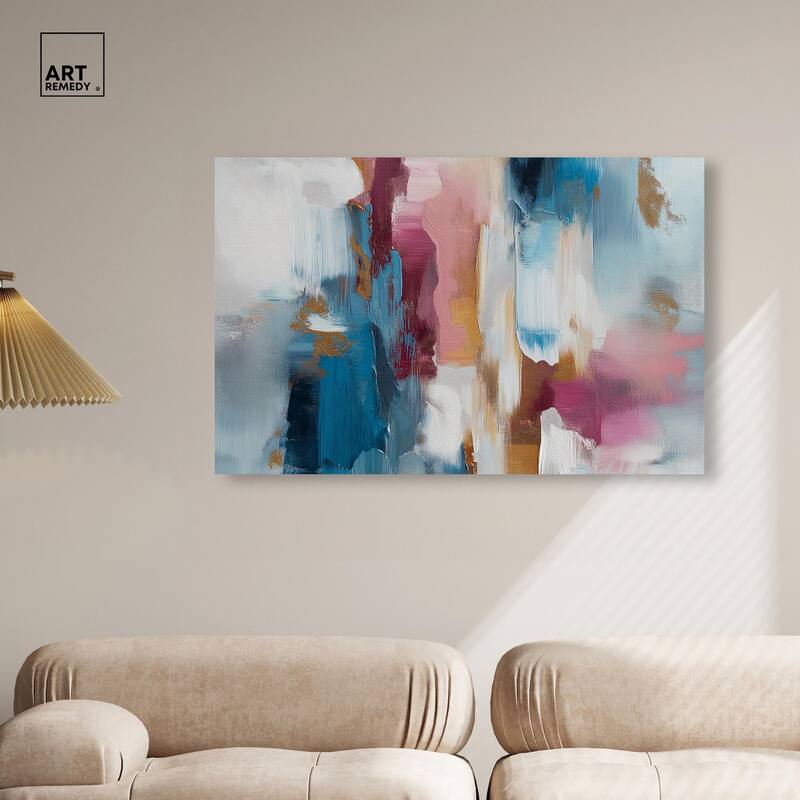 Rosy and Ocean Hues II Canvas by Art Remedy, Gallery Wrapped