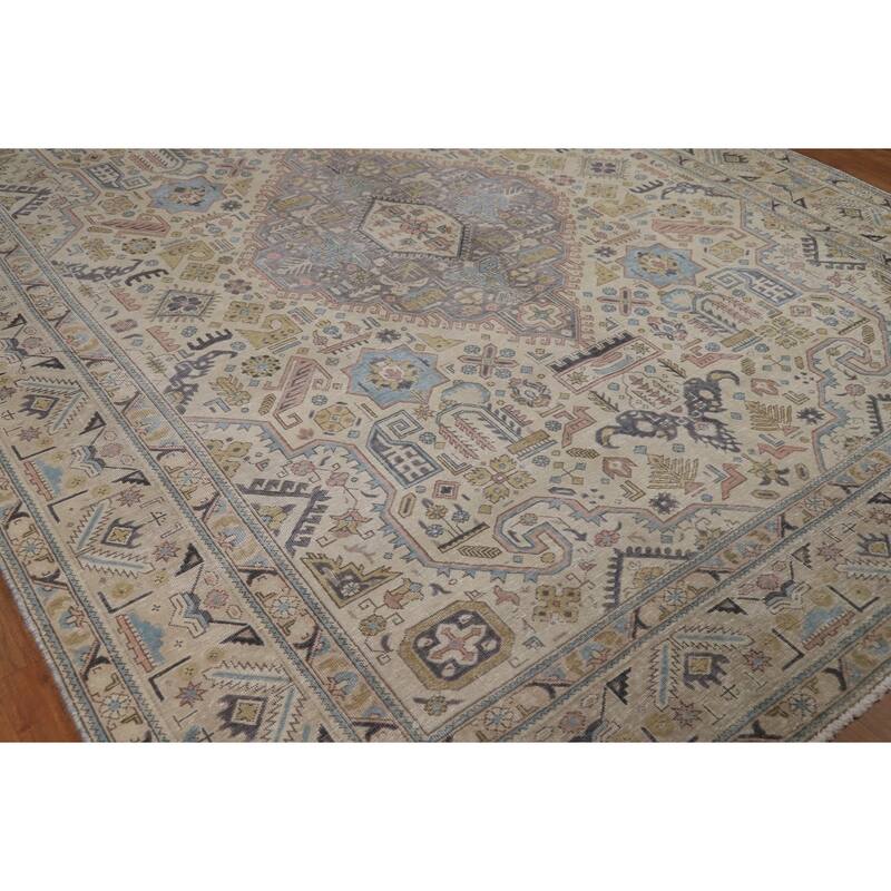 Beuge Tabriz Persian Rug Traditional Hand-Knotted Wool Carpet - 8'8"x 11'2"