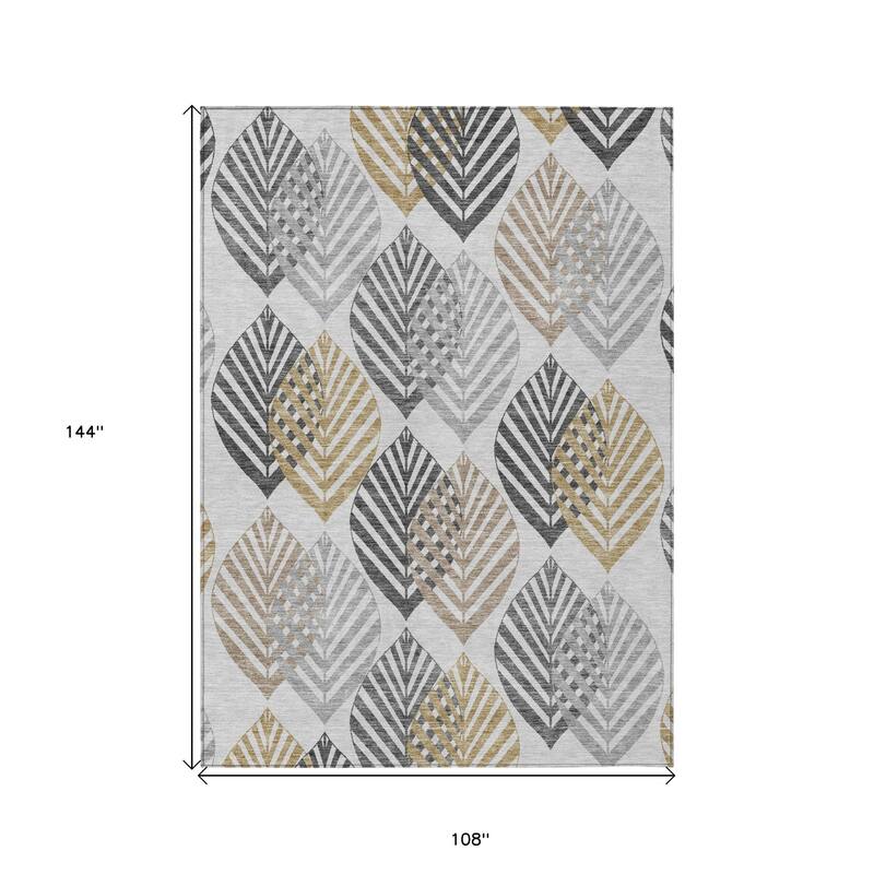 HomeRoots Floral Transitional Rectangle Outdoor Rug