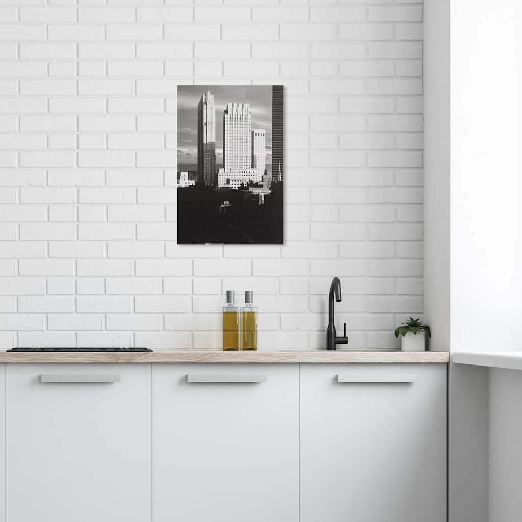 Wynwood Studio Canvas Architecture and Buildings Skyscraper City Black and Modern & Contemporary Wall Art Canvas Print