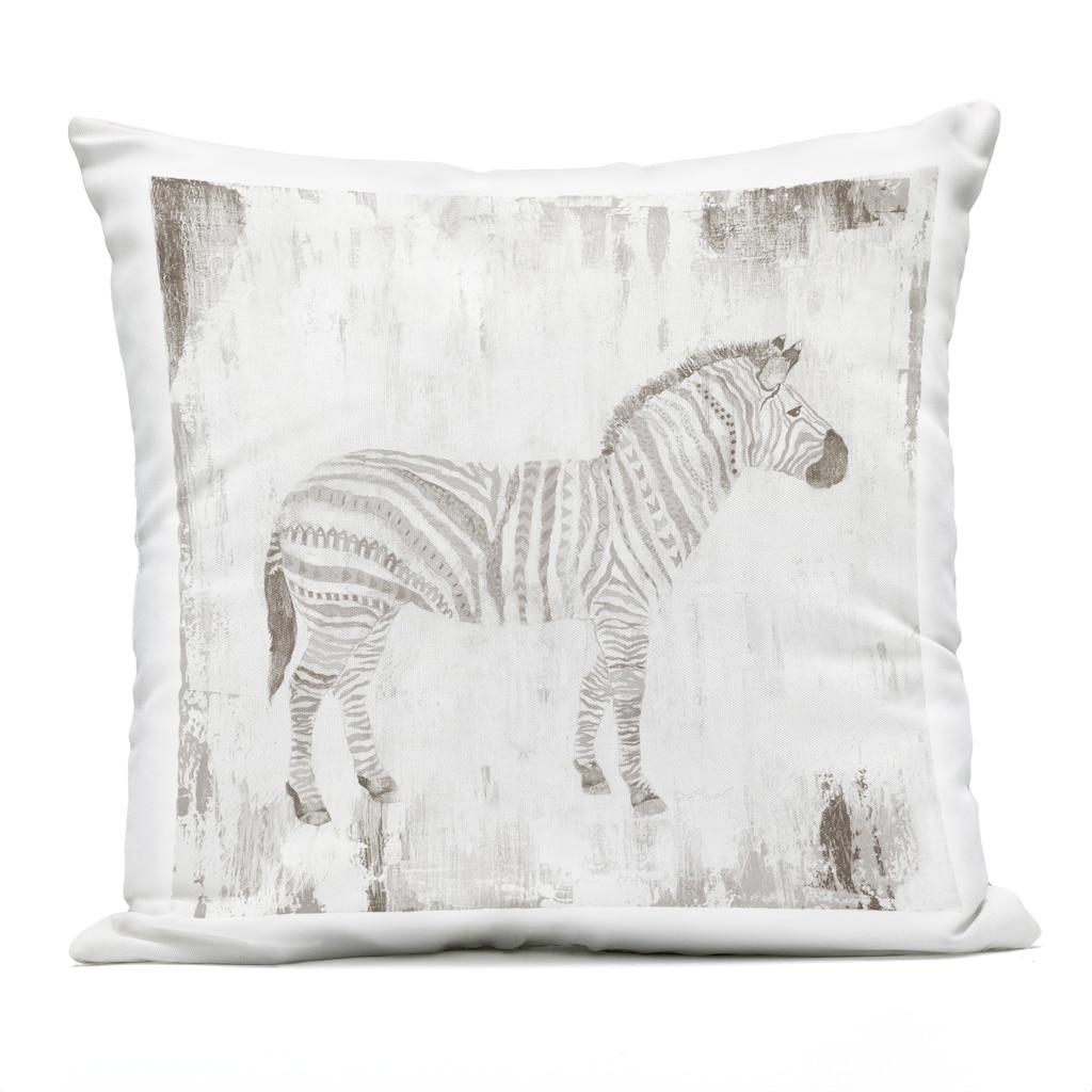 Stupell Boho Striped Zebra Printed Outdoor Throw Pillow Design by Janet Tava