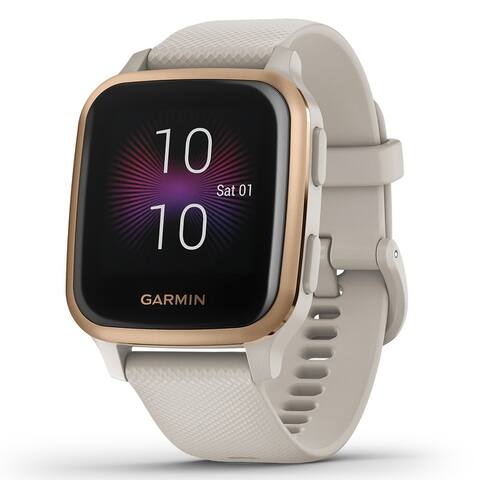 010-02426-01 Venu Sq Music Edition (Rose Gold Aluminum Bezel with Light Sand Case and Silicone Band)