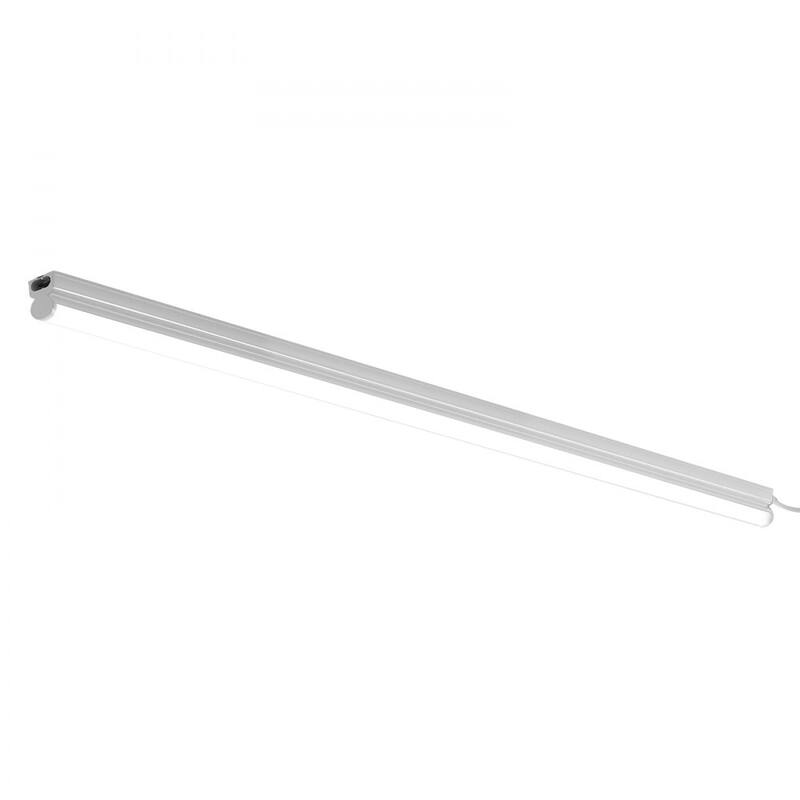 White PC 4ft LED Shop Light 2200LM Linkable with Flexible Mount - 46.4 x 0.8 x 1.3 inches