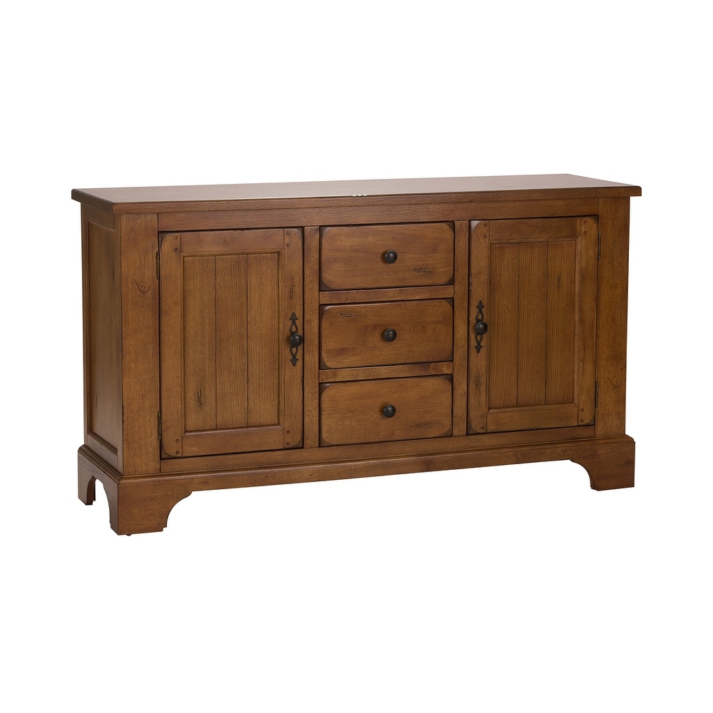 Liberty Furniture Treasures Rustic Oak 3-drawer Buffet (Oak)