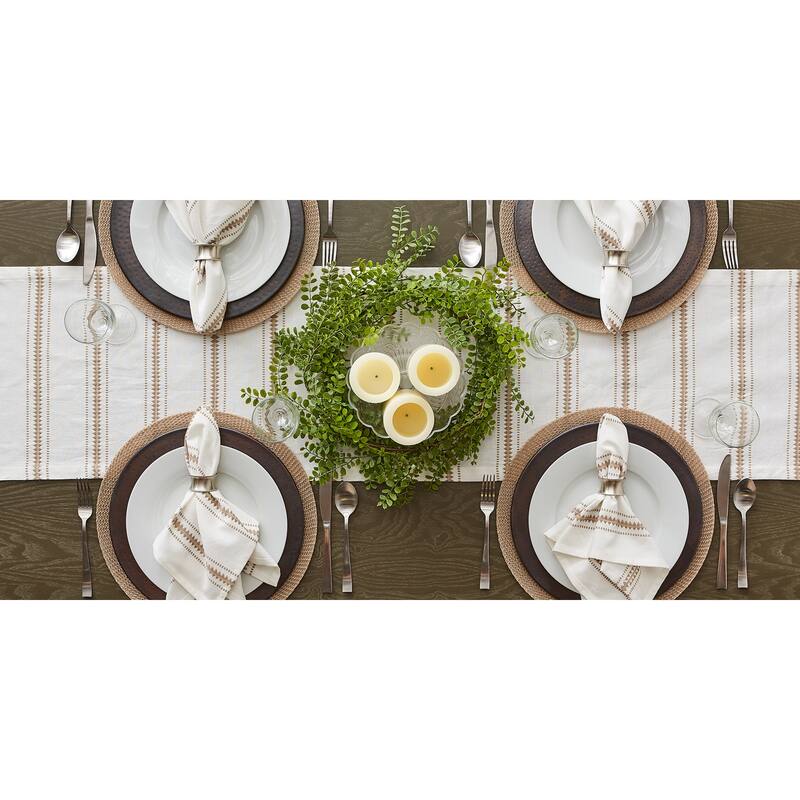 DII French Blue Zig Dobby Stripe Napkin (Set of 6)