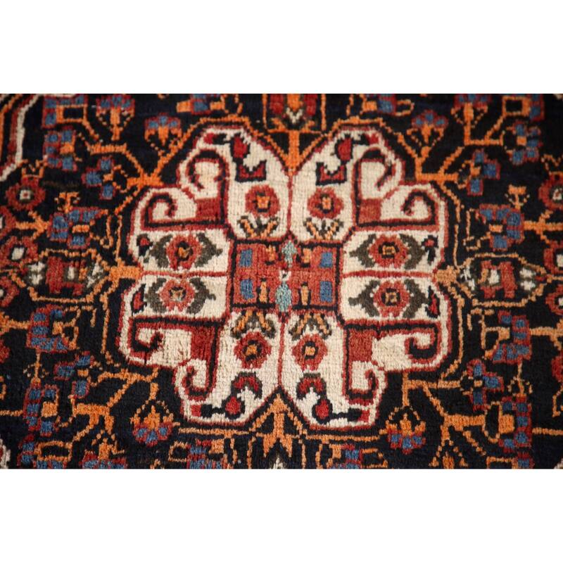 Vegetable Dye Shiraz Persian Antique Area Rug Handmade Wool Carpet - 4'3"x 5'10"