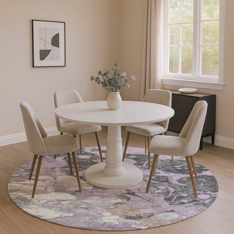 Premium Washable Super Soft Mayfield Rug - Lavender - 8' x 8'