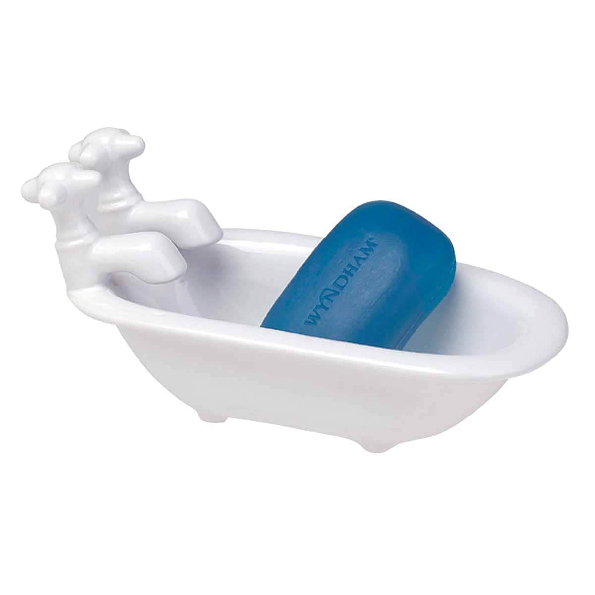 Soap and Sponge Claw Foot Bathtub Caddy in Polished Chrome