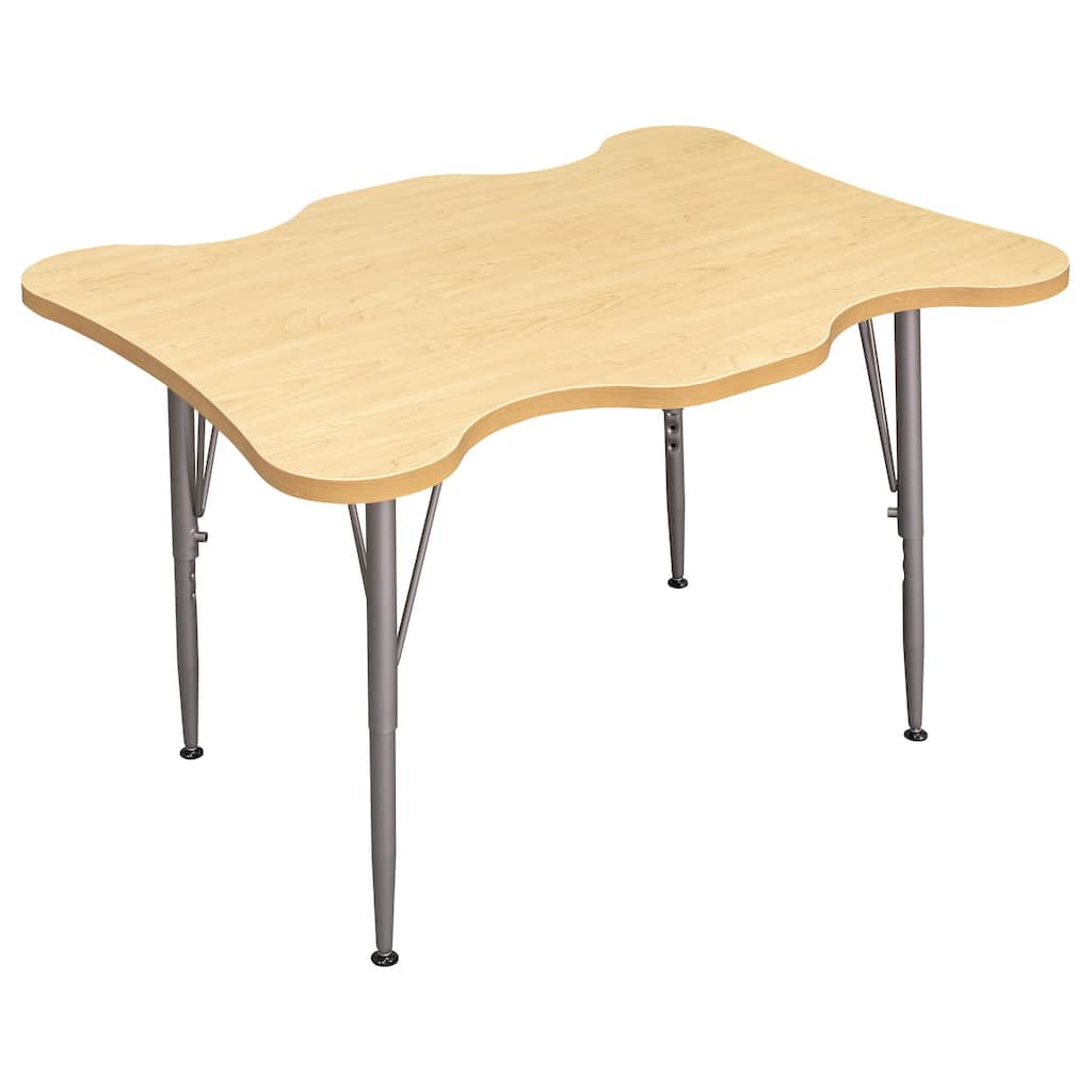 Tot Mate 40" W x 30" D My Place Rectangular Table, Height 14" to 23", Ready-To-Assemble