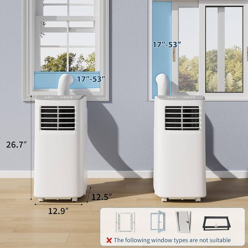 8000 Btus Standing Portable Air Conditioner for Bedrooms and Small Offices - N/A