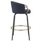 preview thumbnail 19 of 19, Set of 2 Contemporary Velvet & Metal 26" Counter Stool