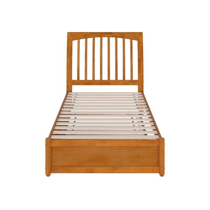 Roslyn Platform Bed with Panel Footboard and Twin Trundle