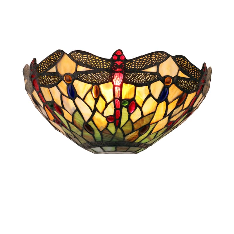 Tiffany Design, Dragonfly Style 1-Light Wall Sconse