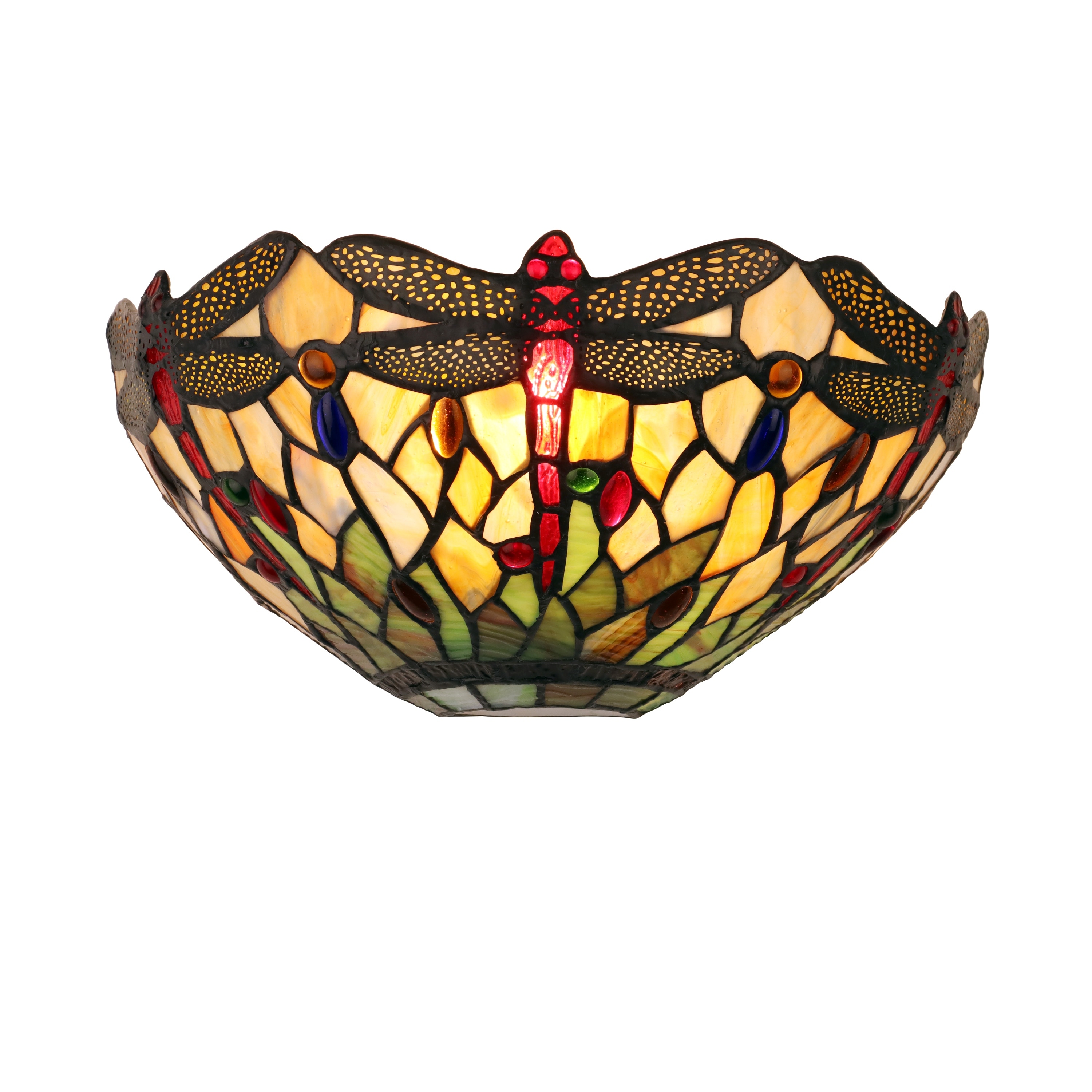 Tiffany Design, Dragonfly Style 1-Light Wall Sconse