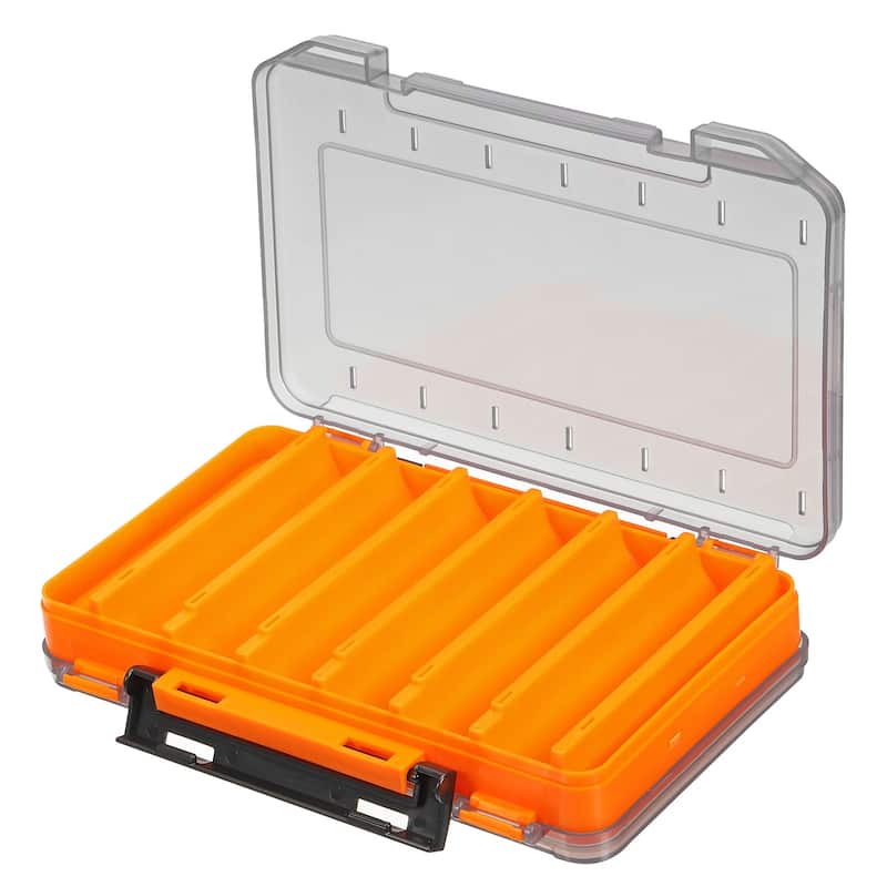 Two Sided Fishing Lure Storage Box Fish Tackle 14 Grids Container