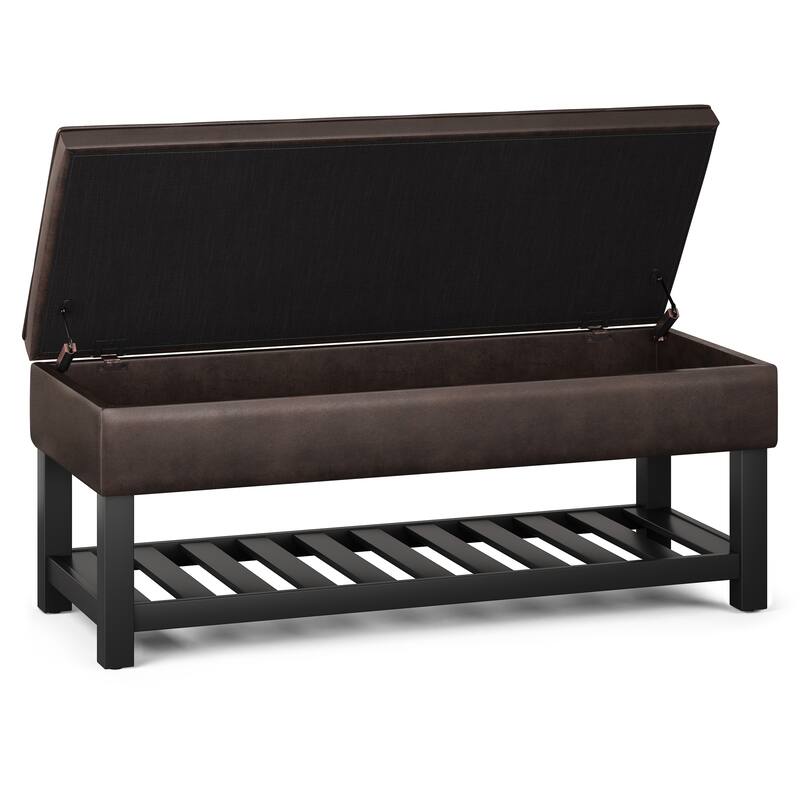 Storage Ottoman Bench with Open Bottom