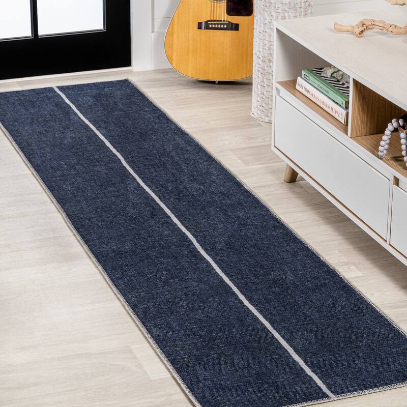 JONATHAN Y Korsa Medallion Textured Weave Machine Washable Area Rug